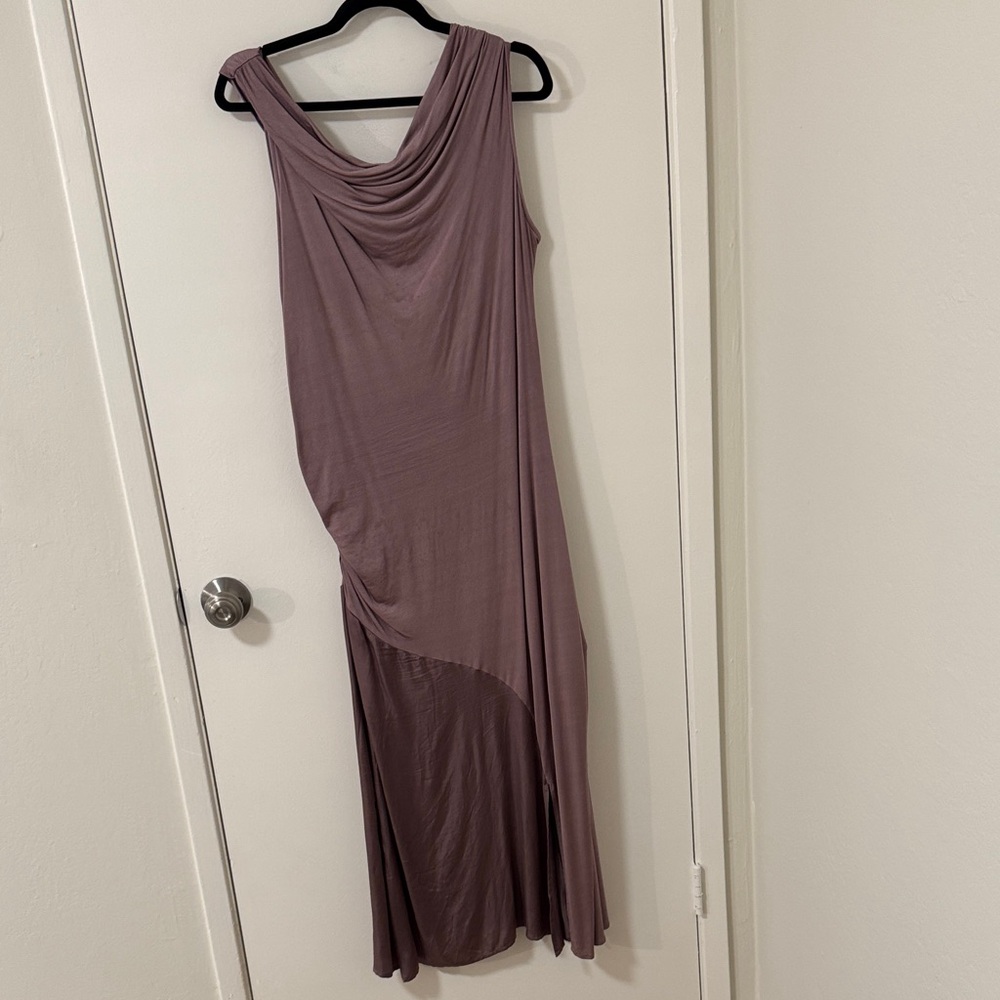 Anthropologie Asymmetrical Mauve Dress